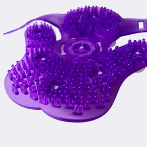 Ручной массажер для снятия боли в мышцах спины, шеи, суставов, стоп, плеч, ног, в форме ладони, массажная перчатка-роллер с шариком, материал ПВХ - Product Image 4