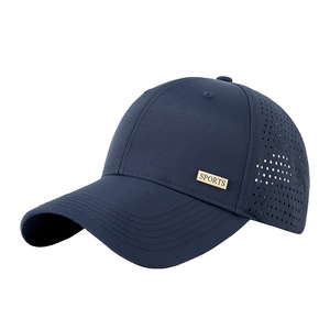Breathable Mesh Baseball Cap Dark Blue Unisex Sun Protection Sport Hat - Product Image 1