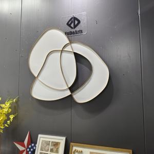 Décoration murale en métal doré de haute qualité, personnalisable, 100x91 cm, salon, <span class=keywords><strong>maison</strong></span>, art de luxe, décoration intérieure, dropshipping DDP - Product Image 2