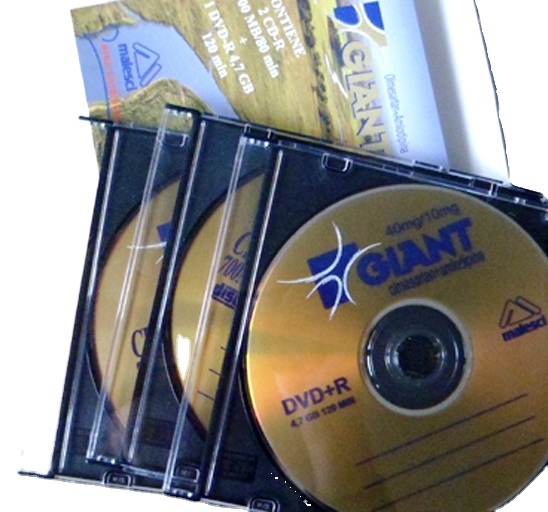 logo printing 2pcs CDR + 1pcs DVDR in slim cd jewel case in cardboard box retail packaging