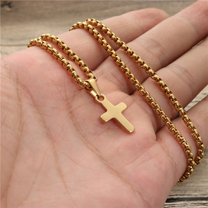 <b>Cross</b> Pendant Necklace Stainless Steel Unisex Gift Jewelry - Product Image 2
