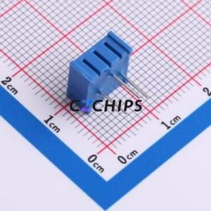 Résistance/potentiomètre réglable 3386P-1-103, composant traversant (THT)-3P, 9,5x9,5 mm, résistance 10 kOhm, 10 %, 500 mW, 250 ppm/ ℃ - Product Image 2