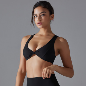 Top de bikini para mujer con diseño retorcido frontal, <span class=keywords><strong>espalda</strong></span> cruzada, estampado a cuadros, transpirable, elástico y sencillo, para playa, venta al por mayor - Product Image 4