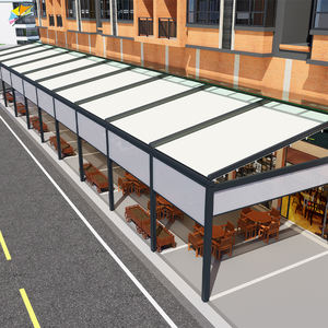 Fabricants en gros de matériaux de couverture en polycarbonate inclinés bon marché, auvent rétractable transparent avec gazebo - Product Image 5