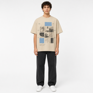 T-shirt graphique vintage pour homme, 100% coton, col double, coupe courte et ample, imprimé sur mesure, effet délavé à l'acide, haute qualité - Product Image 1