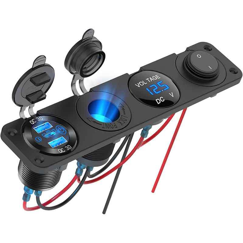 12V USB Outlet 4 in 1