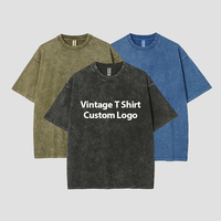 Camiseta Vintage de Algodón 100% para Hombre, Talla Grande, Corte Holgado, Cuello Redondo, Manga Corta, Diseño Liso