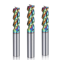 Fraise à queue en carbure de tungstène Lucastool personnalisée HRC55 à 3 cannelures avec revêtement DLC pour aluminium, prise en charge ODM et OEM