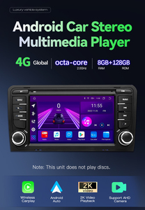 Uckazy AutoRadio 2 Din Android 14 pour <span class=keywords><strong>Audi</strong></span> <span class=keywords><strong>A3</strong></span> 8 11 P S3 2003-2012 RS3 <span class=keywords><strong>Sportback</strong></span> Multimédia GPS Navigation Audio Stéréo Unité Principale - Product Image 2