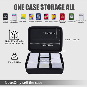 Étui de rangement rigide en EVA pour plus de <span class=keywords><strong>300</strong></span> cartes, pour toutes les cartes de jeu TCG standard, antichoc, portable, organisateur de voyage - Product Image 6