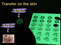 Tatouages temporaires lumineux blancs écologiques et tendance pour enfants, format A4/A3, papier transfert à l'eau imprimable, paillettes pour le visage