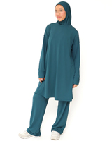 Ensemble de vêtements de sport modestes haut de gamme pour femmes, 2 pièces, hauts et pantalons de jogging, tenue de sport islamique, respirante, pour l'entraînement