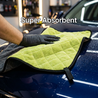 Serviette en microfibre de luxe Zero Scratch 800GSM Diamond Coral Fleece pour le detailing automobile, chiffon de séchage premium, ensemble professionnel de serviettes de lavage en peluche