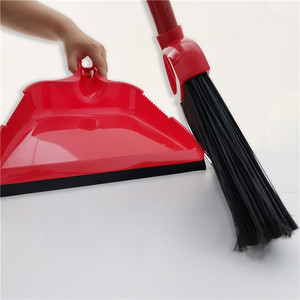 ไม้กวาดพลาสติกมุมสูง594.2G,ไม้กวาดพลาสติกพร้อมคลิปบนที่ตักผงทำความสะอาดบ้าน/อุตสาหกรรมทำความสะอาดพื้น - Product Image 2