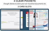 Porte-documents de voiture en cuir PU premium durable, organiseur de boîte à gants avec design personnalisable pour papiers de véhicule et accessoires