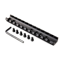 Rehausseur de lunette réglable en hauteur - Adaptateur de 11 mm à 20 mm, base légère en alliage d'aluminium de 125 mm avec fentes QD