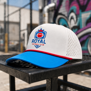 Casquette de golf à cinq panneaux avec patch en silicone gaufré, logo personnalisé, faible MOQ, haute qualité, sangle Velcro, séchage rapide, légère, unisexe - Product Image 3
