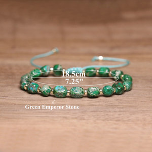 Bracelet en <span class=keywords><strong>pierre</strong></span> naturelle Dianty pour femmes, bracelet en <span class=keywords><strong>pierre</strong></span> d'empereur coloré, fait à la main, minimaliste, <span class=keywords><strong>bijoux</strong></span> en <span class=keywords><strong>pierre</strong></span> énergétique de guérison - Product Image 2
