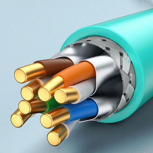 สายเคเบิลอีเธอร์เน็ต SAMZHE 305M ทองแดงแท้ 22AWG 0.62 มม. SFTP CAT8 แบบหนาพิเศษ พร้อมปลอกหุ้ม PVC ความยาว 1000 ฟุต สายแลน CAT8 รองรับการจ่ายไฟผ่านสาย (POE) - Product Image 2