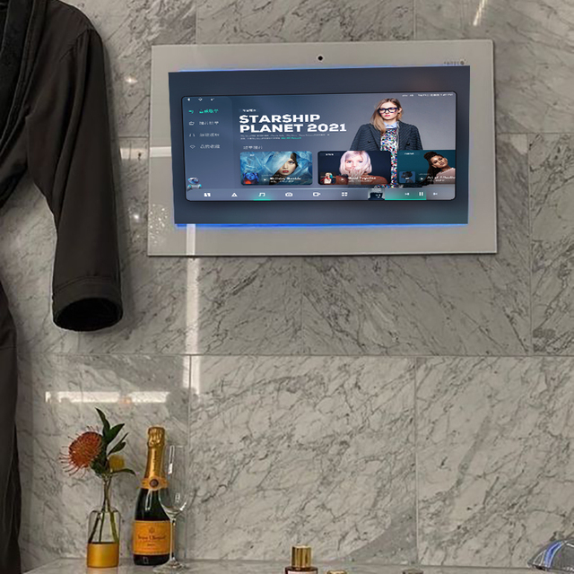 Android Outdoor Tvs Waterproof Commercial Waterproof TV for Hotel Lighted Hospital Hotel Salon Waterproof Bathroom Mirror WT-27