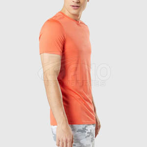 Camisetas de fitness de verano para hombre, estampados sólidos de cuello redondo a la moda, tela de punto cómoda ligera, el mejor Material para entrenamiento - Product Image 4