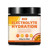 OEM Private Label Elektrolyten Hydratiepoeder Sinaasappel & Passievrucht Smaak 450g Vegan Keto Suiker Vrij Non-GMO