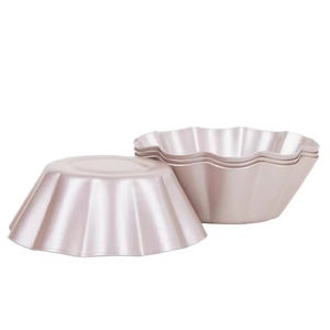 ชุดพิมพ์ทาร์ตทรงกลม WK9196 4 ชิ้น เคลือบสารกันติด ลายลายนูนสีทอง พร้อมฐานรองพิมพ์เค้กแบบรักษ์โลก - Product Image 2