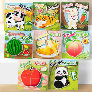 Rompecabezas de Madera 3D Montessori, Bloques de Alfabeto de Animales, Juego de Rompecabezas de Historias, Juguetes Educativos <span class=keywords><strong>para</strong></span> Niños y Niñas de 0 a 3 Años - Product Image 2