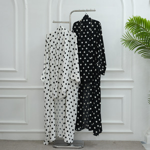Ensemble deux pièces imprimé à pois noirs <span class=keywords><strong>et</strong></span> blancs pour <span class=keywords><strong>femme</strong></span>, style européen <span class=keywords><strong>et</strong></span> américain, en stock, directement de l'usine - Product Image 6