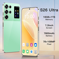 Smartphone 5G S26 Ultra 7,3 pouces, écran HD de haute qualité, 16 Go + 1 To, Deca Core, 108 MP, déverrouillage facial, charge rapide 100 W, OS espagnol