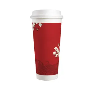 Kingwin Custom Hot Paper Pop Cup Hülle Benutzer definierte Papier Kaffeetasse Hülle Pop Print Kaffee Pappbecher mit Logo