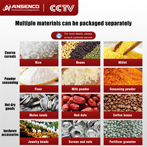 Machine de remplissage électrique entièrement automatique à grande capacité pour sacs en plastique, haute productivité pour granulés, poudres, noix, riz - Product Image 4