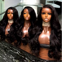 Perruques en cheveux humains afro crépus bouclés en gros, vierges non traitées vietnamiennes, pour perruques sans colle à dentelle transparente