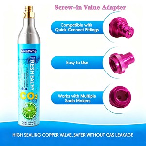 Tanque de CO2 Greatwhip de 0.6L para SodaStream, Cilindro de CO2 para Agua con Gas, <span class=keywords><strong>Precio</strong></span> al por Mayor - Product Image 4