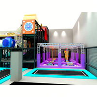 Parc d'attractions intérieur de haute qualité avec équipement d'attractions intérieur certifié CE, comprenant une piscine à balles, un grand toboggan et un parc à thème