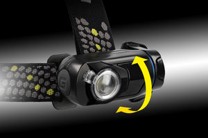 Phare LED étanche haute performance 450 lumens, faisceau orientable, 2 modes, en plastique, résistant aux chutes de 2 m, pour le camping et les situations d'urgence - Product Image 6