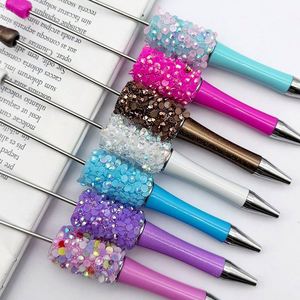 DIY <b>Glitter</b> Diamond Bead Plastic Ballpoint Pens Custom Durable Silk Screen Printed Sparkly for Fun & Gifts - Product Image 2