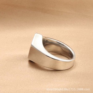 Hexagon Titanium Steel <b>Ring</b> Gold Color Men's Fashion Jewelry Gift Geometric Design - Product Image 4