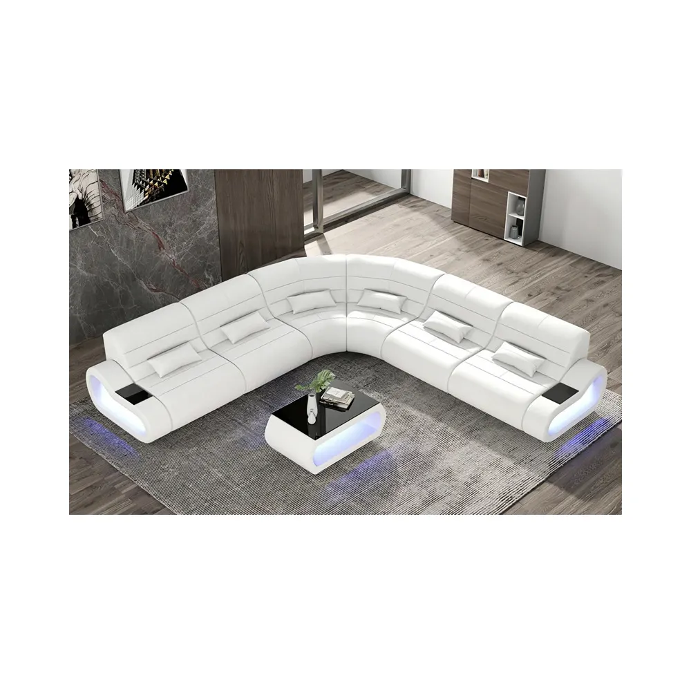 Divano set mobili soggiorno moderno design italiano moderno di lusso divani in pelle di lusso di lusso contemporaneo divano set mobili