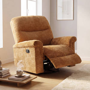 Fauteuil inclinable pivotant manuel avec fonction extensible, canapé-lit moderne pour petit espace, idéal pour salon - Product Image 1