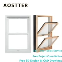 Ventana Corredera Vertical de Aluminio AOSTTER de Alta Resistencia, Perfil de 2.0 mm de Espesor, Ventana de Una Sola Hoja