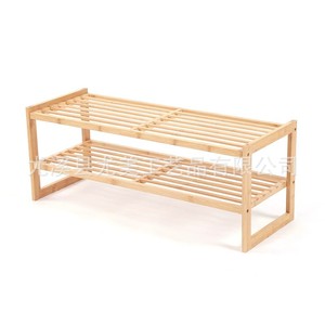 Custom <b>shoe</b> rack, small solid wood multi-layer simple dustproof doorway economical household bamboo <b>space</b>-<b>saving</b> <b>storage</b> rack - Product Image 2