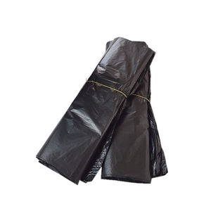 Sac t-shirt en plastique noir simple vente en gros - Product Image 6