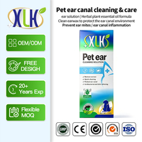 Nettoyant Auriculaire Herbal 110ml pour Chiens et Chats, Huile de Menthe et Houttuynia, Dissolvant Apaisant de Cérumen, Solution Lavante Équilibrée au pH, OEM