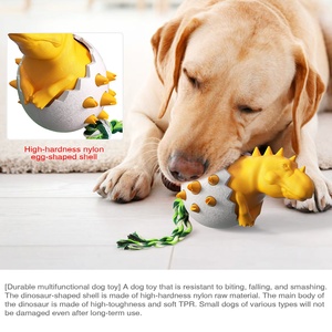 2026 HOT Cute Dog <b>Toy</b> Durable TPR Interactive Dinosaur <b>Eggs</b> Molar Teeth Clean Indestructible Tough Dog Chew <b>Toy</b> - Product Image 3