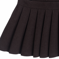 Salopette-jupe plissée pour bébé et tout-petit, à bretelles croisées réglables, couleur unie, style preppy