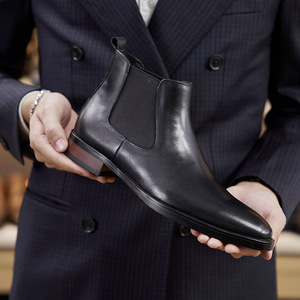 Chaussures Richelieu légères à semelle épaisse, style décontracté chic, pour hommes, en cuir véritable, doublure en cuir de vachette, style britannique - Product Image 3