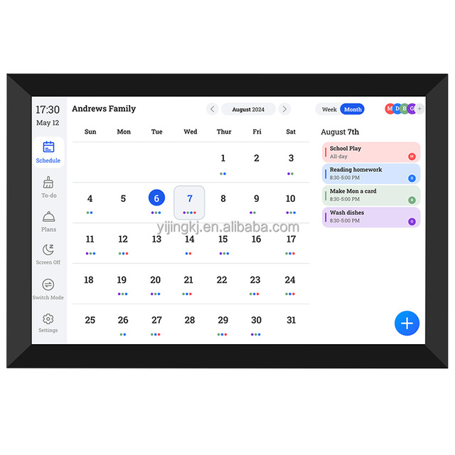 10.1" Smart Digital Calendar Frame with Photo Album, Greeting Card, Art Display, Clock & Photo Sharing