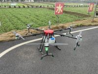 TYI Drone pulvérisateur agricole 6 axes 16L avec pompe et moteur, lumières LED, contrôle par application, conception pliable, haute productivité
