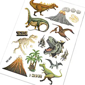 子供のための恐竜の一時的な入れ墨、56のスタイルの子供のキラキラの入れ墨